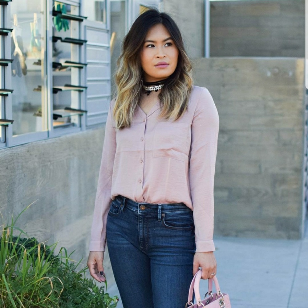Forever 21 Pink Satin Button Up 💖
